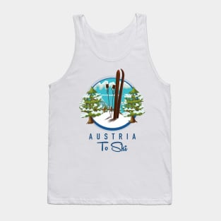 Austria To Ski sports logo Tank Top